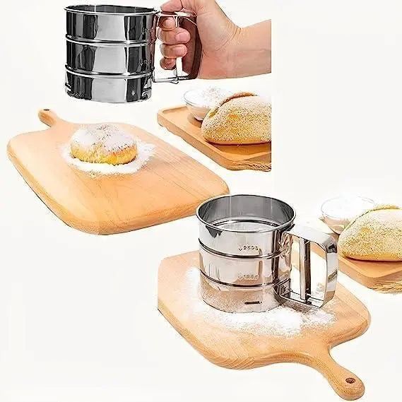 Stainless steel flour sifter