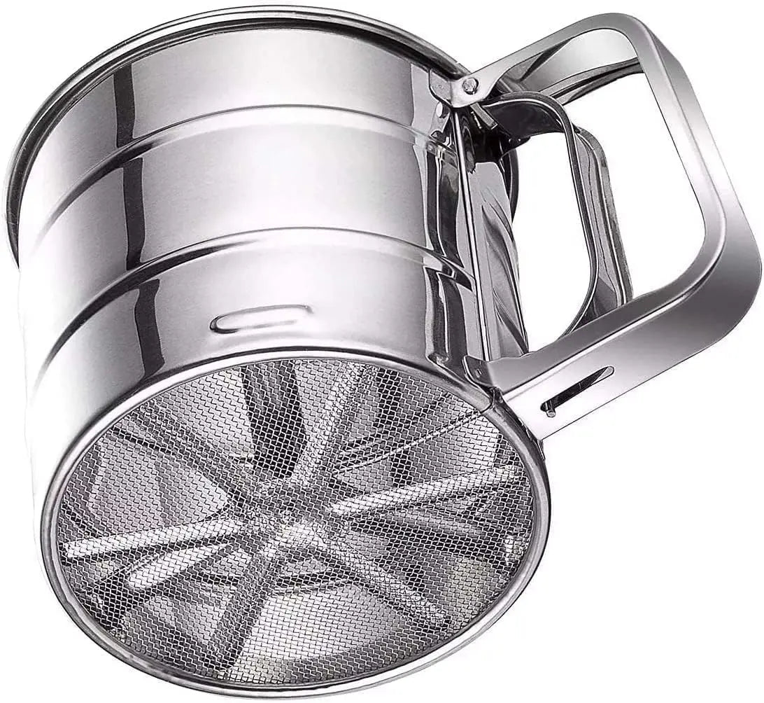Stainless steel flour sifter